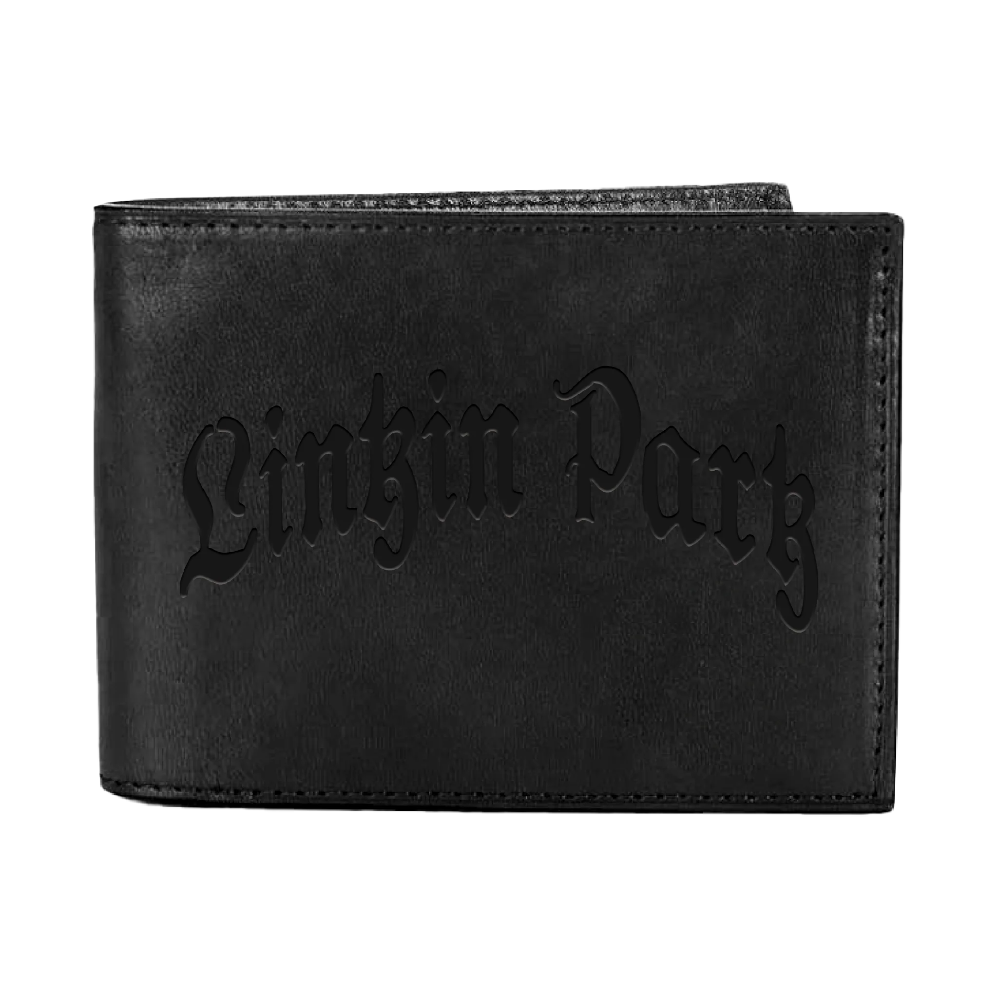 Embossed Black Leather Wallet