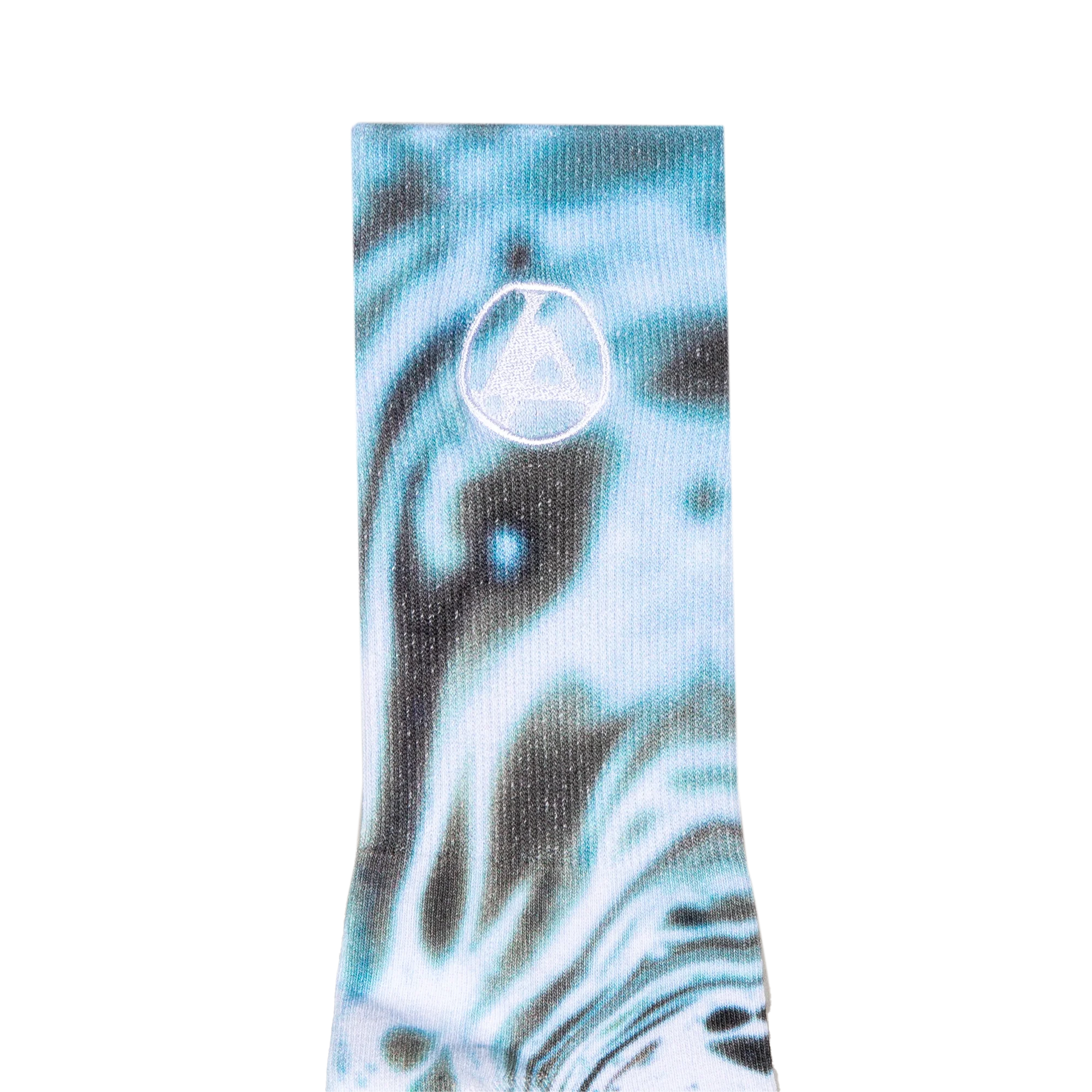 FZ Brown Ink Embroidered Socks - Image 2