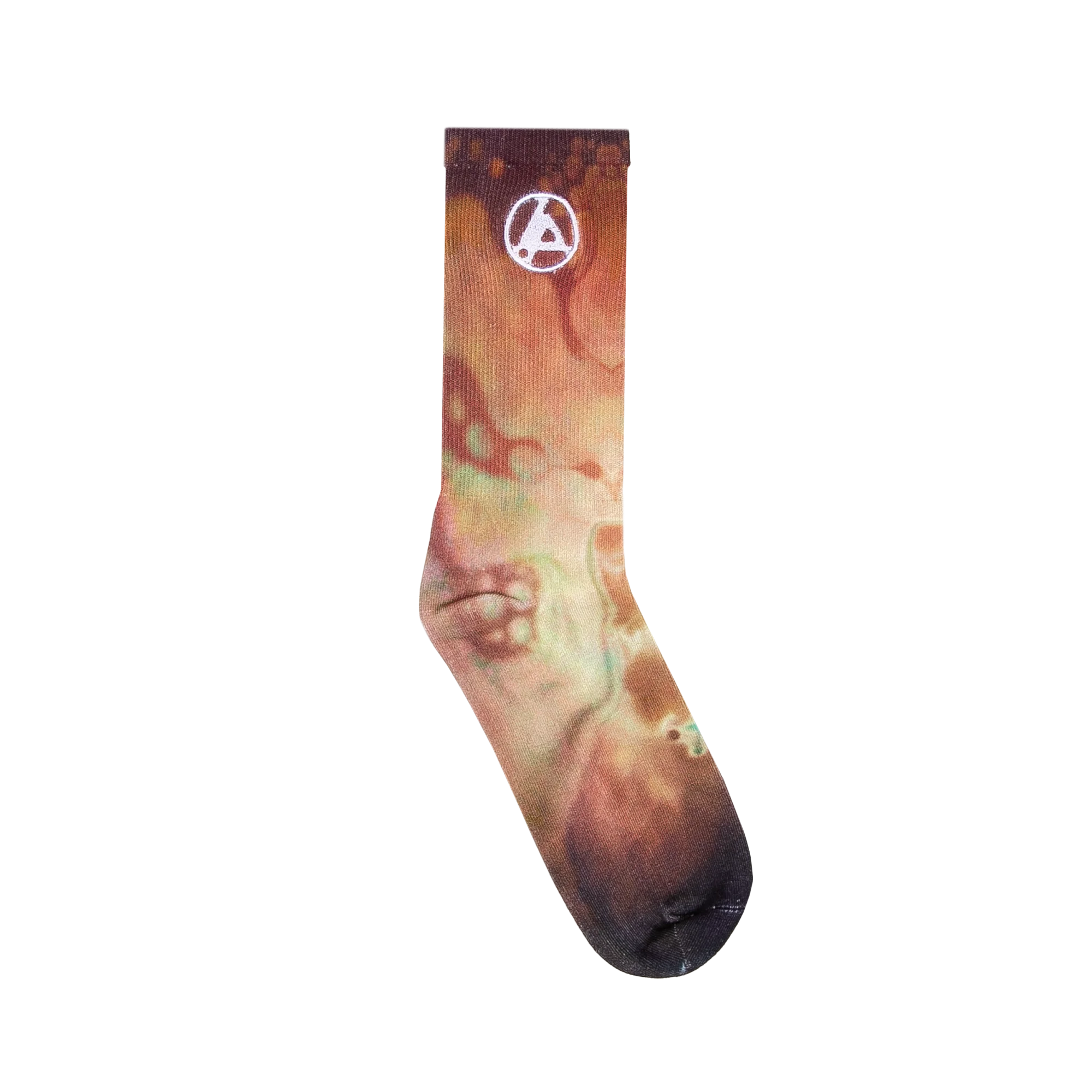 FZ Tan Fluid Embroidered Socks