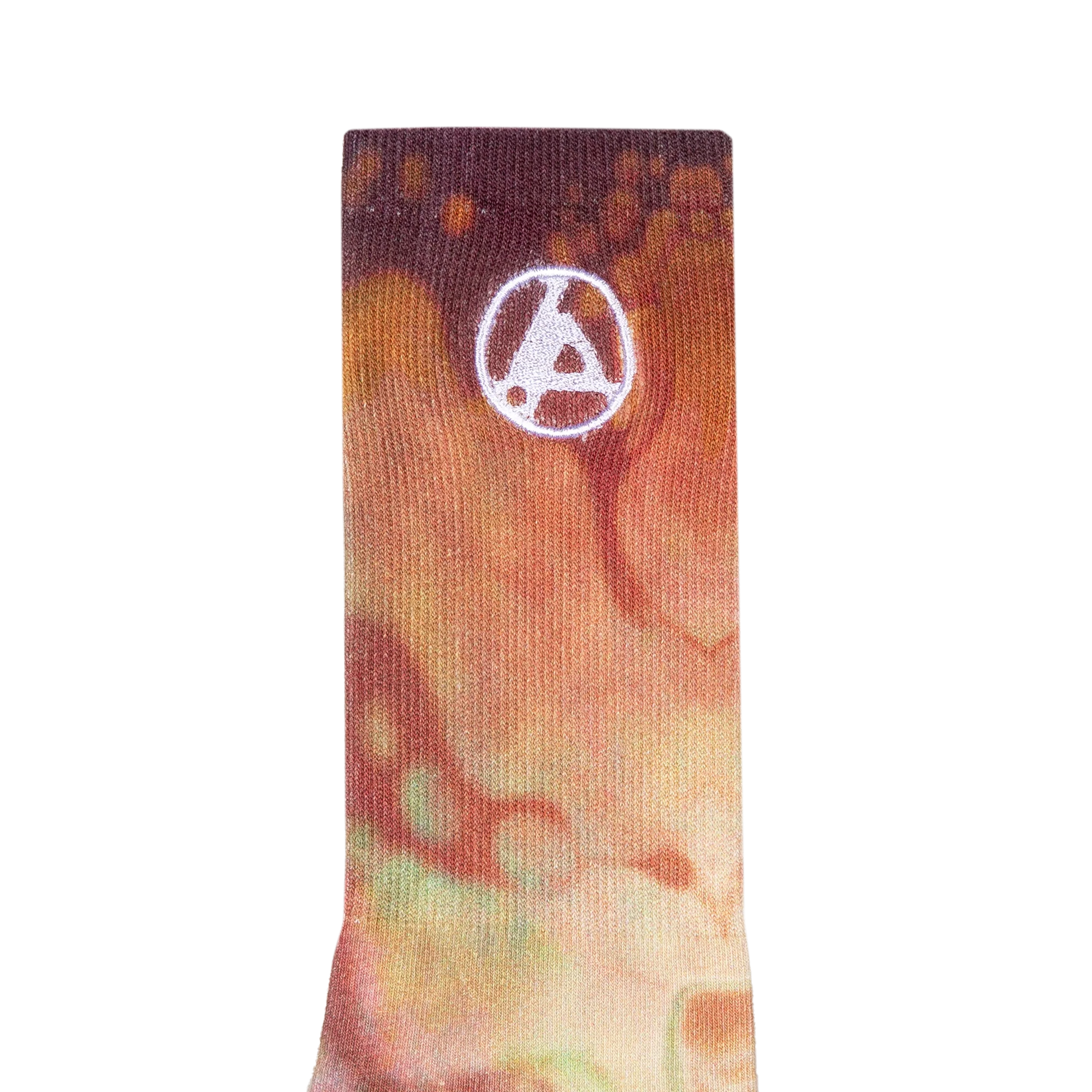 FZ Tan Fluid Embroidered Socks - Image 2