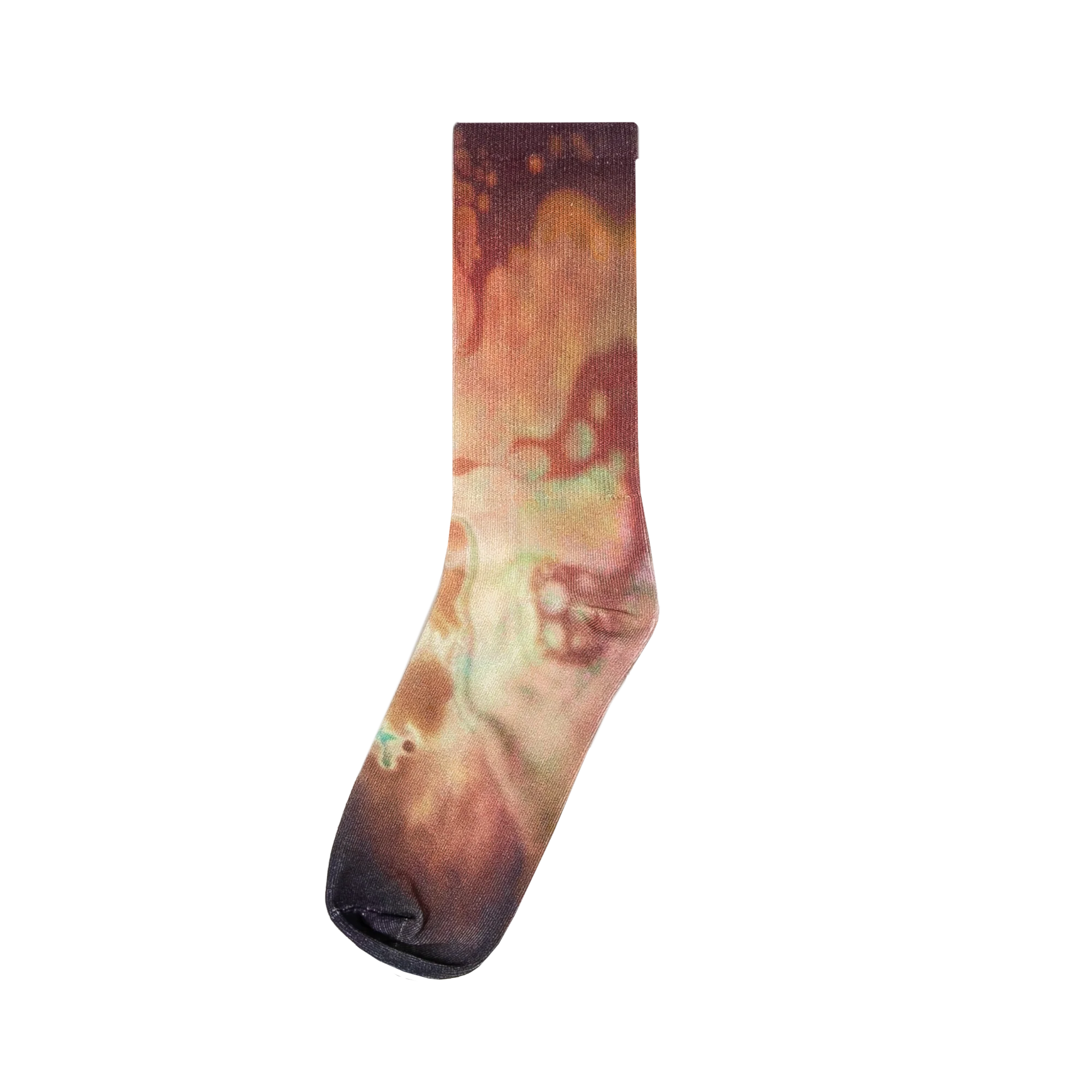 FZ Tan Fluid Embroidered Socks - Image 3