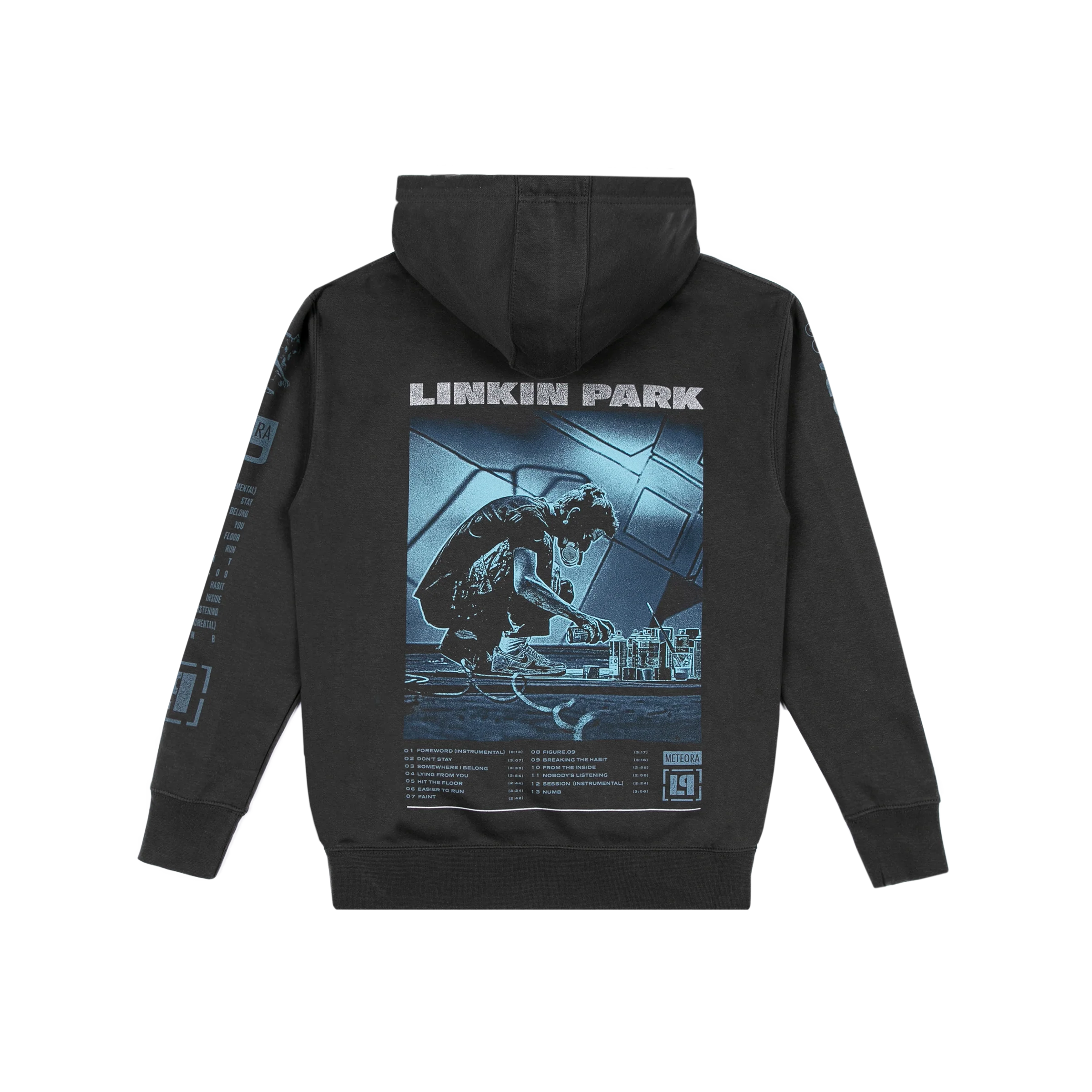 Logo Tilt Washed Black Hoodie - Image 5