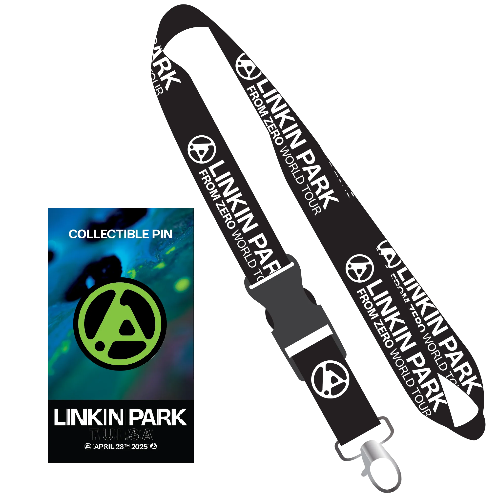 LP FZ TULSA ENAMEL PIN + BLACK LANYARD BUNDLE PACK