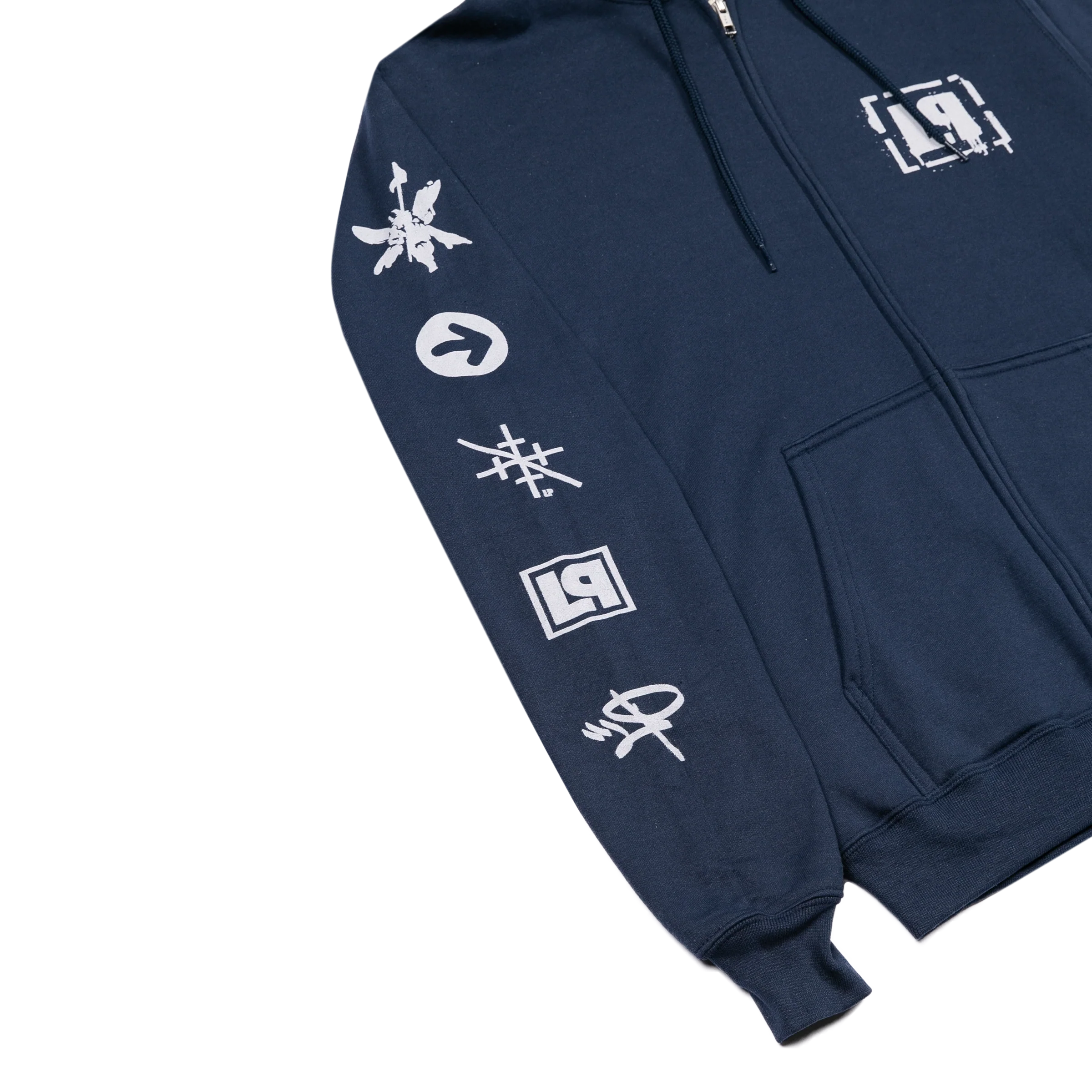 LP Icons Navy Zip Hoodie - Image 3